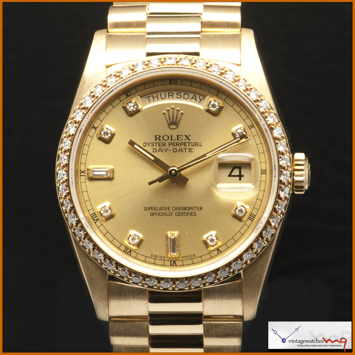 rolex oyster perpetual day date superlative chronometer officially certified 18k