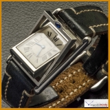 Cartier Tank Basculante 2405 White Dial Steel Reverso Quartz Watch