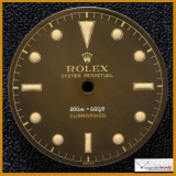 Rolex Dial Ref 6538 Super Glossy Tropical Dial with Depth Gilt Printing, inner Minute Track Rare! Stock #180-DG.