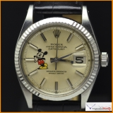 Rolex Date-Just Ref 1601 with logo Mickey Mouse Rare !