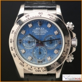 Rolex Daytona Chronograph Automatic 18K  White Gold Ref 16519 with Sodalite Dial Diamonds Very Rare !